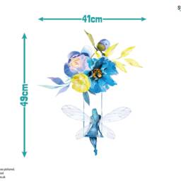 Blue Fairy & Flower Swing Wall Sticker, Stickers, Decal, Swing Decor - thumbnail 3