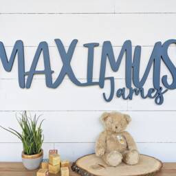 Custom Wood Name Sign Nursery, Kids Room Decor - thumbnail 3