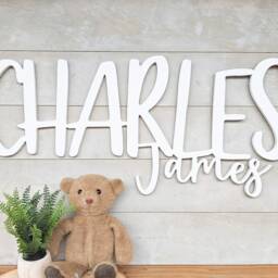 Custom Wood Name Sign Nursery, Kids Room Decor - thumbnail 2