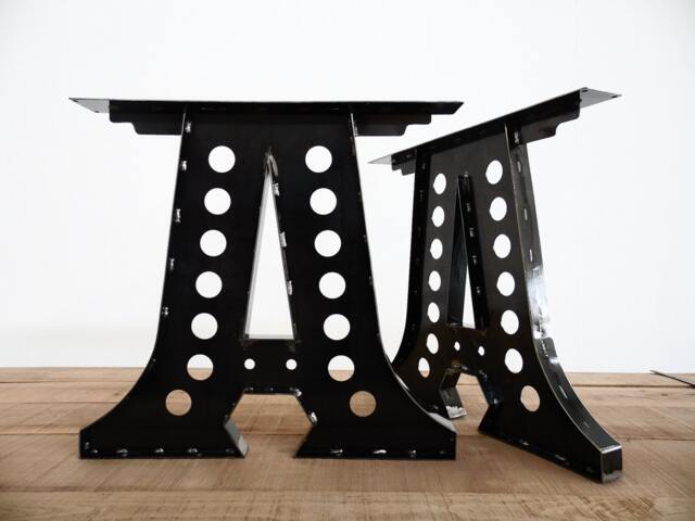 Industrial A-Shaped Steel Table Legs - 28 - image 1