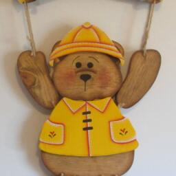 Welcome Bear, Raincoat, Teacher Gift, House Warming, Wall Hanging, Door Decor - thumbnail 2