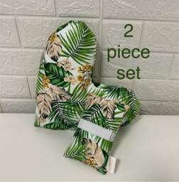 Green Leaves Mastectomy Gift Set Heart + Seatbelt Pillow Surgery Recovery Breast Top Lumpectomy Post-Op Chemo Port - thumbnail 1
