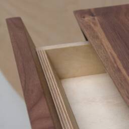 Konk ??? Yackt One Drawer Side Table Bespoke Sizes Available Solid Wood Bedside Table, Minimal End With Storage - thumbnail 4