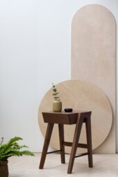 Konk ??? Yackt One Drawer Side Table Bespoke Sizes Available Solid Wood Bedside Table, Minimal End With Storage