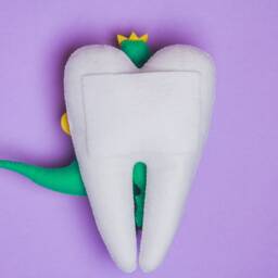 Personalized Dinosaur Tooth Fairy Pillow Felt Dino Nursery Decor - thumbnail 3