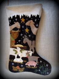 Made To Order Finished Piece Oh Holy Night Christmas Stocking By Cheswickcompany - thumbnail 1