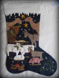 Made To Order Finished Piece Oh Holy Night Christmas Stocking By Cheswickcompany - thumbnail 4