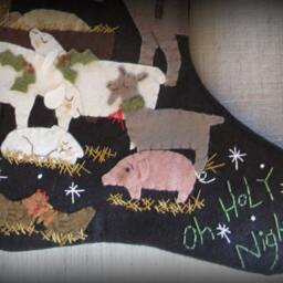 Made To Order Finished Piece Oh Holy Night Christmas Stocking By Cheswickcompany - thumbnail 2