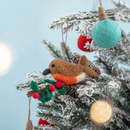 Personalised Robin Hanging Decoration - Personalized Christmas First Bauble Festive Traditional Gift Ideas - thumbnail 2