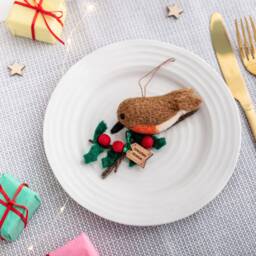 Personalised Robin Hanging Decoration - Personalized Christmas First Bauble Festive Traditional Gift Ideas - thumbnail 3