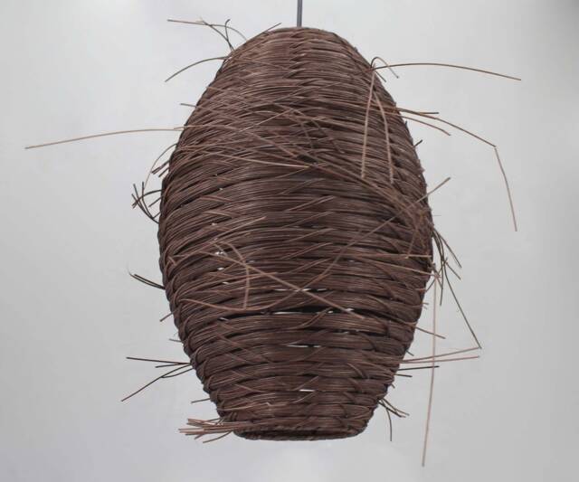 Rattan Pendant Light - Cocoon Shape, Bohemian Lighting - image 1