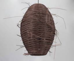 Rattan Pendant Light - Cocoon Shape, Bohemian Lighting - thumbnail 1