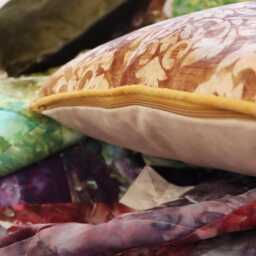 Sepia Gold Floral Velvet Cushion Cover With Piping Edge - thumbnail 3