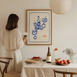 L'??t?? Print, Summer Cocktail Coastal Wall Art, Living Decor, Aesthetic Relaxing Home Inspo, Unframed - thumbnail 3