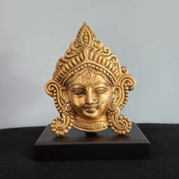 Durga Mask Statue Maa Shakti Goddess Face For Altar - 7.5