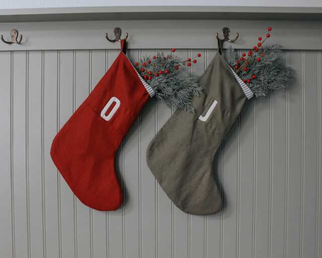 Personalized Christmas Stockings, Linen Stockings With Initial, Custom Family Rustic Decor, New Colorway - Exclusively On Etsy - image 1