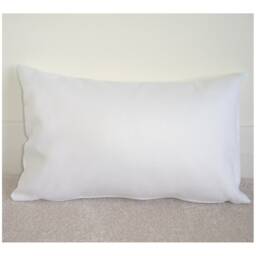 "10x16 Tempur Travel Pillow Cover With Zip Small 40x26cm White Bolster Oblong Cushion Case Sham Pillowcase 16""x10" - thumbnail 1