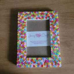 Colourful Leaf Shaped Sequins Photo Frame 4 X 6 Inches - thumbnail 3