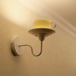 Teacup Wall Sconce, Kitchen Lighting, Alice in Wonderland Decor - thumbnail 3