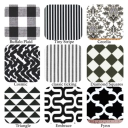 Black Fabric Valance, Custom Kitchen & Nursery Curtains - thumbnail 2
