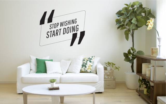 Stop Wishing Start Doing Wall Decal Motivation Quote Decor Sticker Vinyl Art Good Hose Home Decoration Gift Idea - image 1