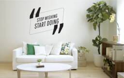 Stop Wishing Start Doing Wall Decal Motivation Quote Decor Sticker Vinyl Art Good Hose Home Decoration Gift Idea - thumbnail 1