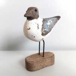 Sanderling On Wooden Plinth Ornament - thumbnail 4