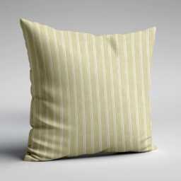 Handmade Green Striped Cotton Cushion Willow Rowing Stripe - thumbnail 2