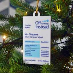 Personalised Christmas Tree Decoration For Teacher in The Style Of An Ofsted Report, Gift - thumbnail 2