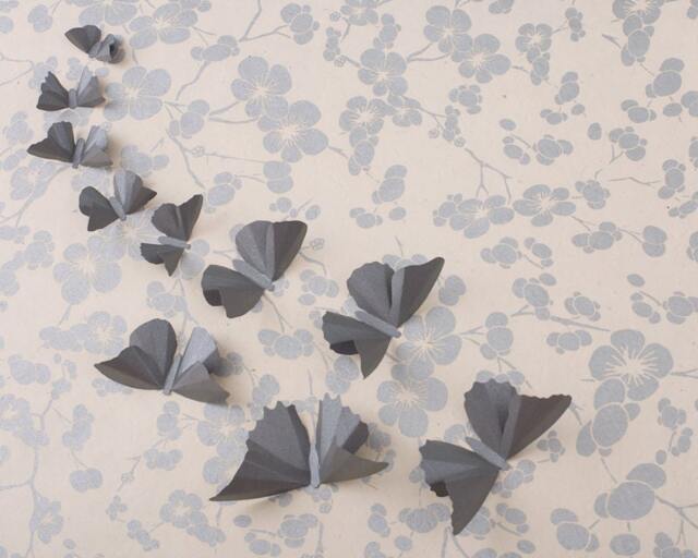 3D Butterfly Wall Art Steel Grey Metallic Silhouettes For Girls Room, Nursery, & Home Art Decor - image 1