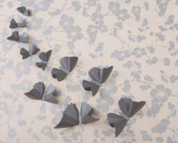 3D Butterfly Wall Art Steel Grey Metallic Silhouettes For Girls Room, Nursery, & Home Art Decor - thumbnail 1