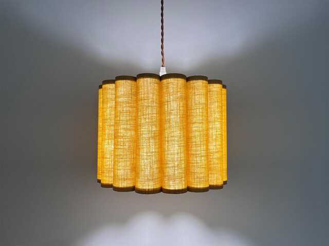 Wavy Linen Lampshade Pleated Pendant Or Table Lamp Shade - image 1