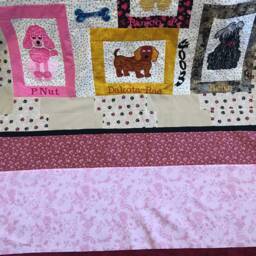 Custom Twin Quilt Embroidered Applique Dog Quilt/Nursery With Decor/Youth Quilt/Puppy Throw Quilt/Made To Order Gift - thumbnail 3