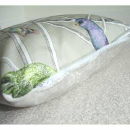 "Tropical Birds Cushion Cover 12x16 Budgerigar Oblong Bolster Pillow Sham 16""x12" - thumbnail 4