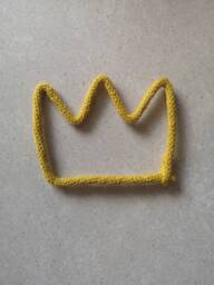 Knitted Crown Wool Wire Words Personalised Hanging Wall Kids Bedroom Scandi Princess Nursery Decor Signs Flatlay Prop