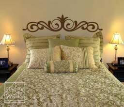 Pinstriping Bed Headboard Vinyl Wall Decal, For Bedroom Decor, Decor Decals Stickers, Head Decal
