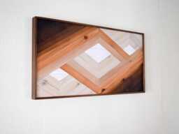 Geometric Wood Wall Art White Portal Hanging
