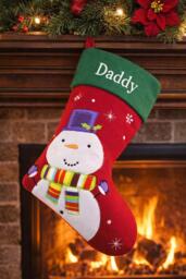 Personalised Christmas Stocking , First Christmas , Red White, 1St Christmas, Personalized Stockings, Snowman