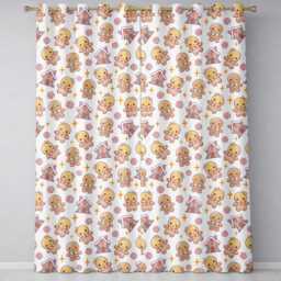 Cute Gingerbread Cookies Candy House Sweets Cream Background Seamless Pattern Readymade Eyelet Ring Top Thermal 100% Blackout Curtains - thumbnail 2