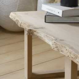 Konk ??? Waney-Sage Coffee Table [Wooden Legs] Bespoke Sizes Available Industrial Oak Live Edge Side Square Legs - thumbnail 4