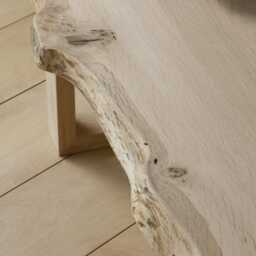 Konk ??? Waney-Sage Coffee Table [Wooden Legs] Bespoke Sizes Available Industrial Oak Live Edge Side Square Legs - thumbnail 3