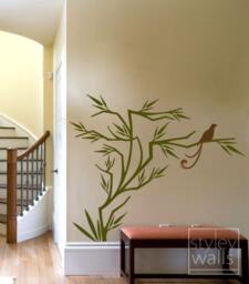 Branch & Birds Wall Decal, Sticker, Bird On Japanese Style Decal For Home Living Room Decor - thumbnail 3