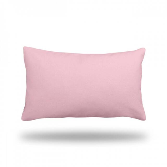 "Solid Pastel Pink Throw Pillow, Decorative Pillow Cover, Case - Rectangle 13"" X 22" - image 1