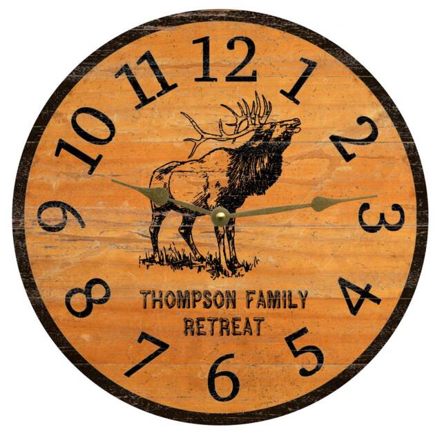 Elk Clock - Personalized Clock - image 1