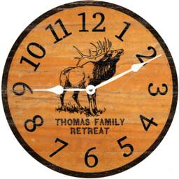 Elk Clock - Personalized Clock - thumbnail 3