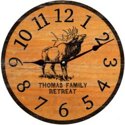 Elk Clock - Personalized Clock - thumbnail 2
