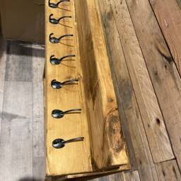 Rustic Reclaimed Shoe Rack With Matching Coat Rack - thumbnail 2