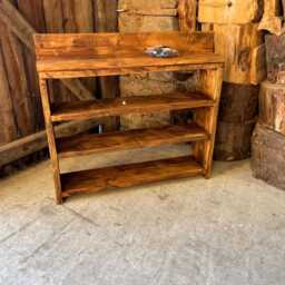 Rustic Reclaimed Shoe Rack With Matching Coat Rack - thumbnail 4