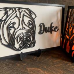 Personalised Shar Pei Wall Art - Shar-Pei Picture Gift Sign Frame Dog Lover - thumbnail 3