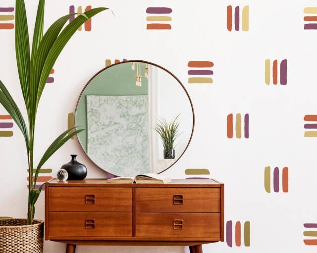 Abstract Line Wall Decals - Removable Stickers, Modern Geometric Art, Bedroom Decor, Unique Gift For Home - image 1